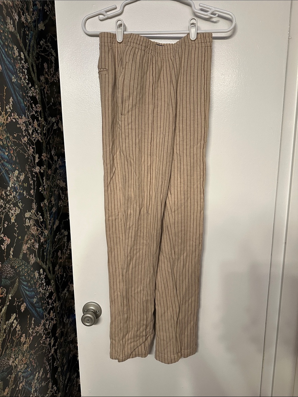 Rag and Bone Tan Pinstripe Casual Pants
